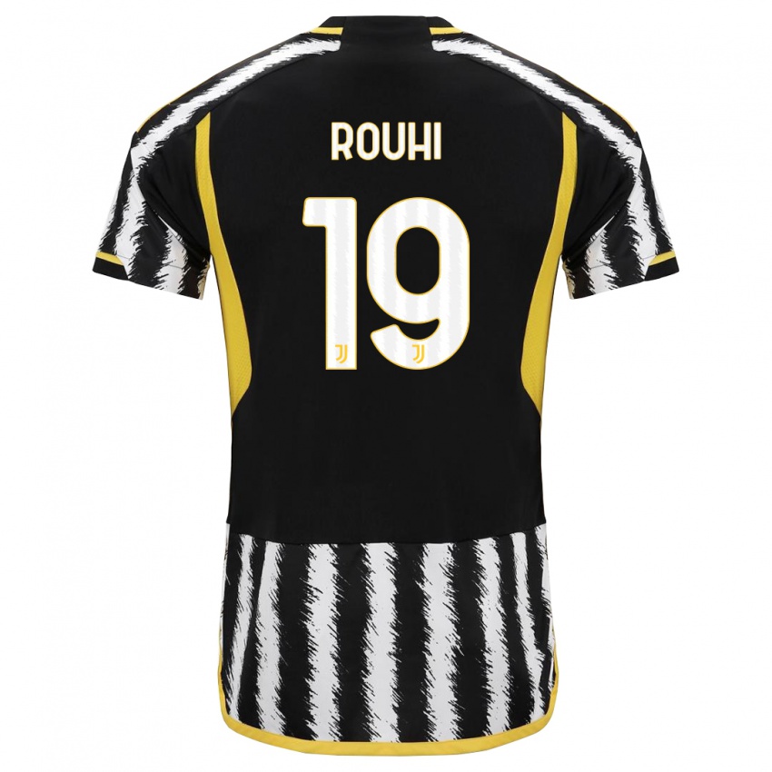 Kinder Jonas Rouhi #19 Schwarz-Weiss Heimtrikot Trikot 2023/24 T-Shirt Österreich