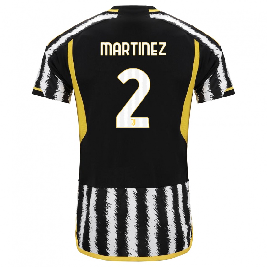Kinder Bruno Martinez #2 Schwarz-Weiss Heimtrikot Trikot 2023/24 T-Shirt Österreich