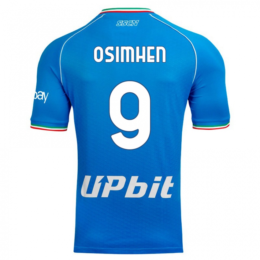 Kinder Victor Osimhen #9 Himmelblau Heimtrikot Trikot 2023/24 T-Shirt Österreich