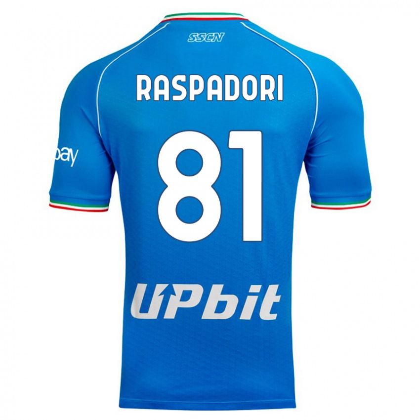 Kinder Giacomo Raspadori #81 Himmelblau Heimtrikot Trikot 2023/24 T-Shirt Österreich