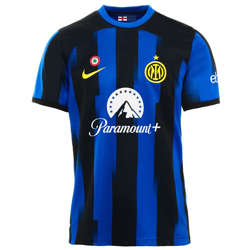 Kinder Yann Bisseck #31 Schwarz Blau Heimtrikot Trikot 2023/24 T-Shirt Österreich