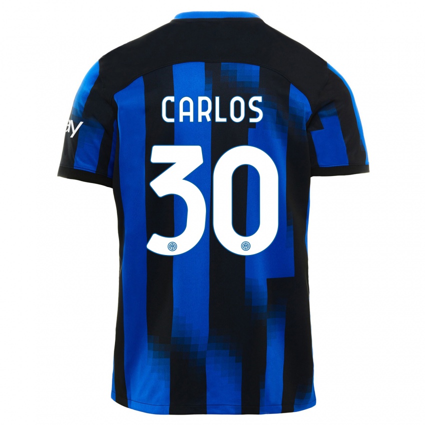 Kinder Carlos Augusto #30 Schwarz Blau Heimtrikot Trikot 2023/24 T-Shirt Österreich