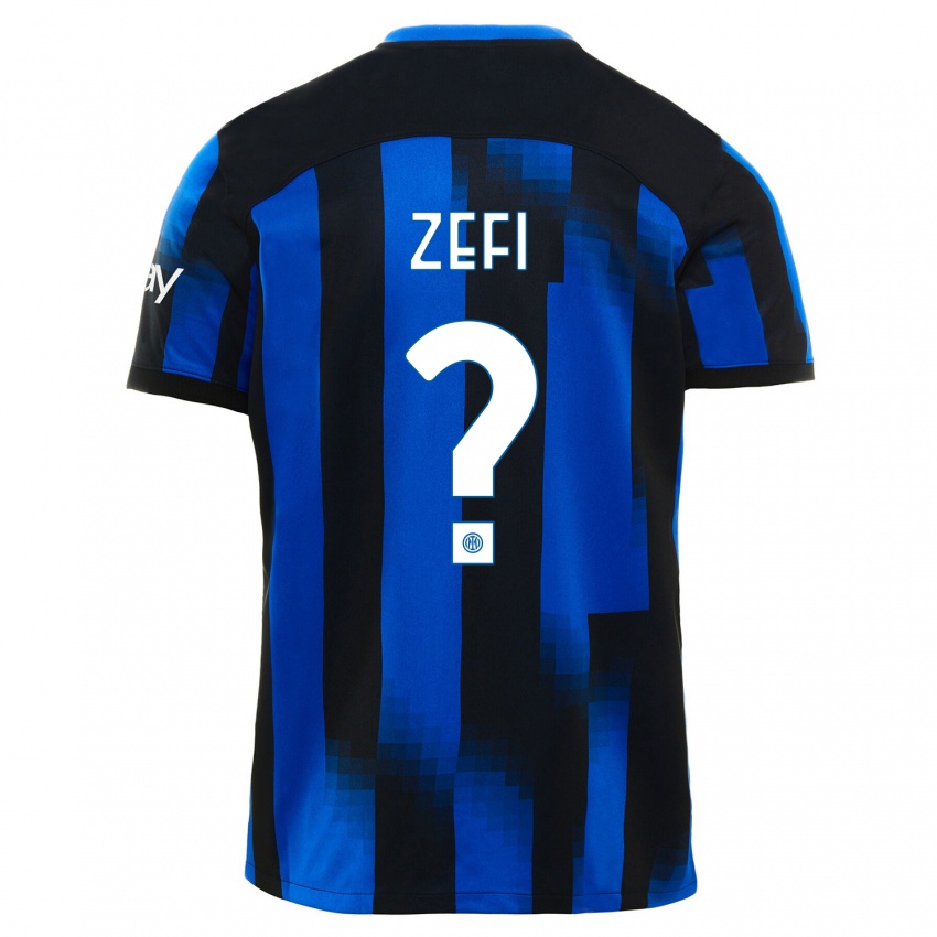 Kinder Kevin Zefi #0 Schwarz Blau Heimtrikot Trikot 2023/24 T-Shirt Österreich