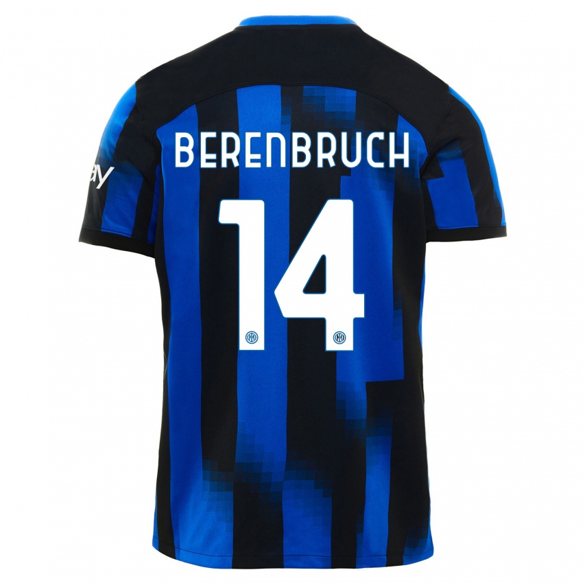 Kinder Thomas Berenbruch #14 Schwarz Blau Heimtrikot Trikot 2023/24 T-Shirt Österreich