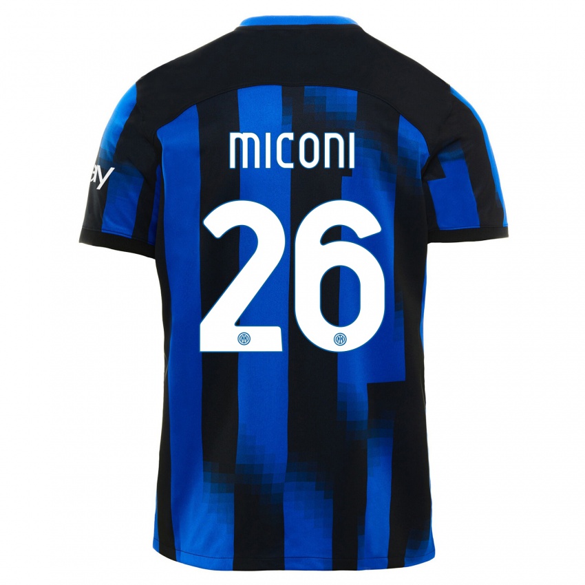 Kinder Riccardo Miconi #26 Schwarz Blau Heimtrikot Trikot 2023/24 T-Shirt Österreich