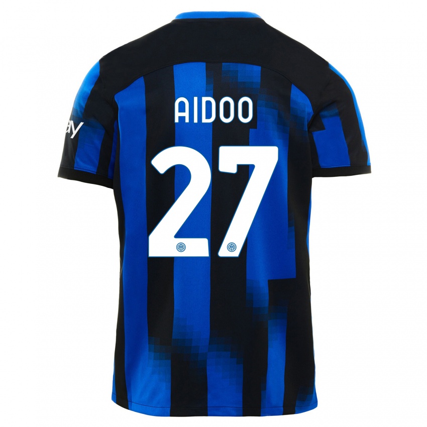 Kinder Mike Aidoo #27 Schwarz Blau Heimtrikot Trikot 2023/24 T-Shirt Österreich