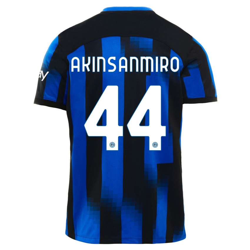 Kinder Ebenezer Akinsanmiro #44 Schwarz Blau Heimtrikot Trikot 2023/24 T-Shirt Österreich