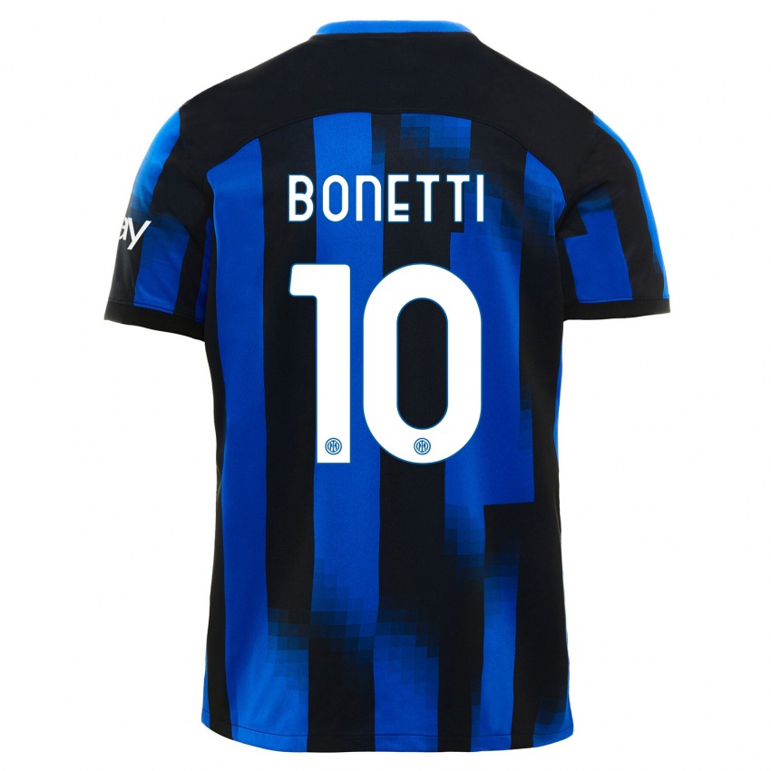 Kinder Tatiana Bonetti #10 Schwarz Blau Heimtrikot Trikot 2023/24 T-Shirt Österreich