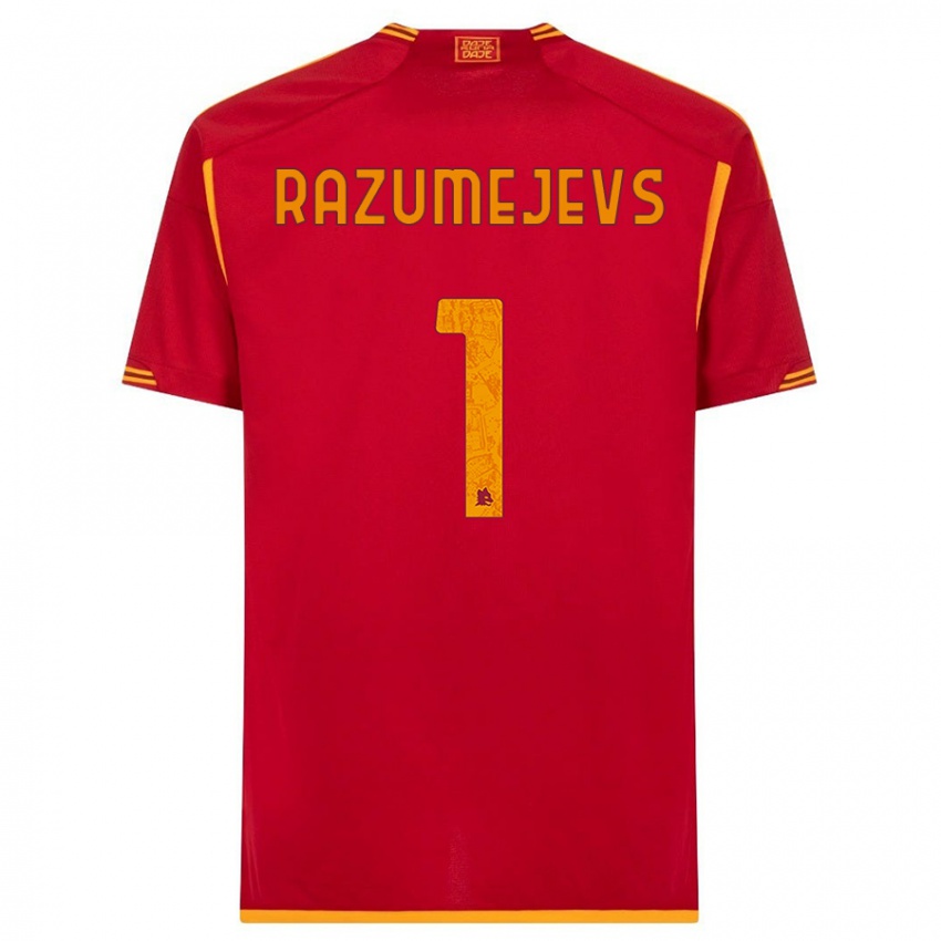Kinder Vladislavs Razumejevs #1 Rot Heimtrikot Trikot 2023/24 T-Shirt Österreich