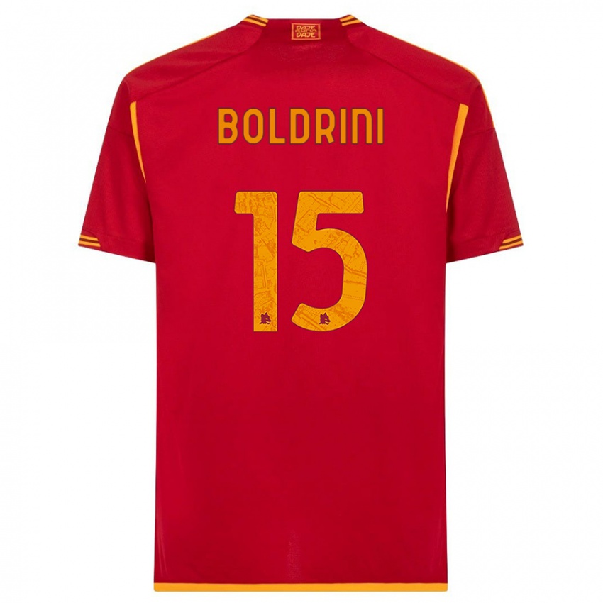 Kinder Mattia Boldrini #15 Rot Heimtrikot Trikot 2023/24 T-Shirt Österreich