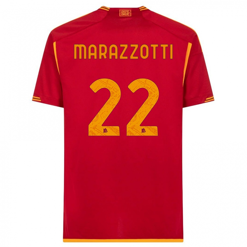 Kinder Fabrizio Marazzotti #22 Rot Heimtrikot Trikot 2023/24 T-Shirt Österreich