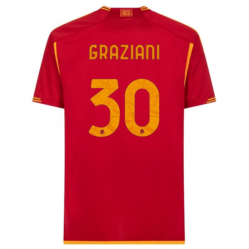 Kinder Leonardo Graziani #30 Rot Heimtrikot Trikot 2023/24 T-Shirt Österreich