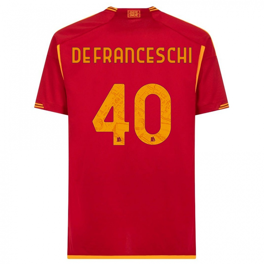 Kinder Leonardo De Franceschi #40 Rot Heimtrikot Trikot 2023/24 T-Shirt Österreich