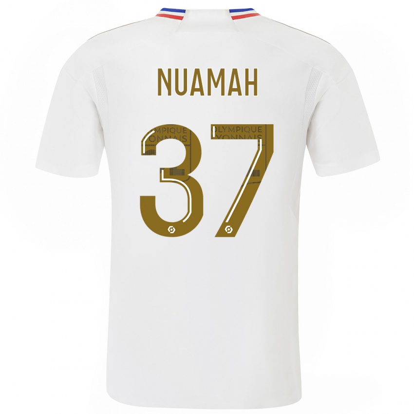 Kinder Ernest Nuamah #37 Weiß Heimtrikot Trikot 2023/24 T-Shirt Österreich