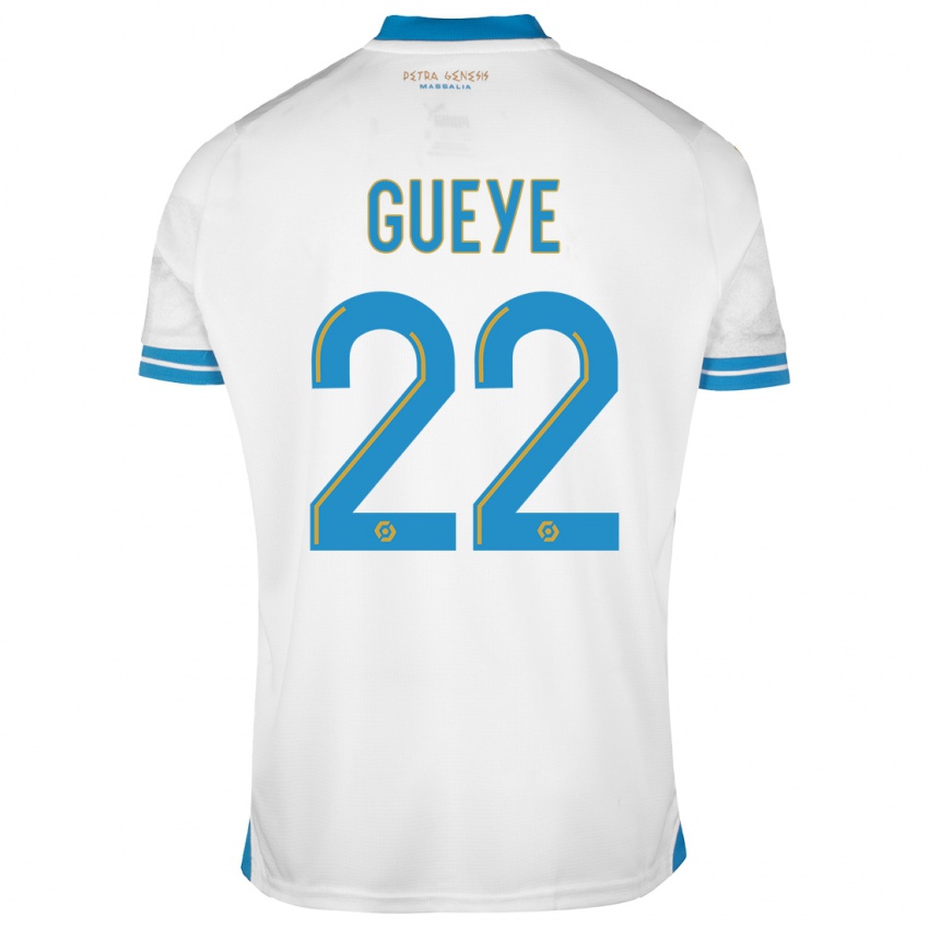 Kinder Pape Gueye #22 Weiß Heimtrikot Trikot 2023/24 T-Shirt Österreich