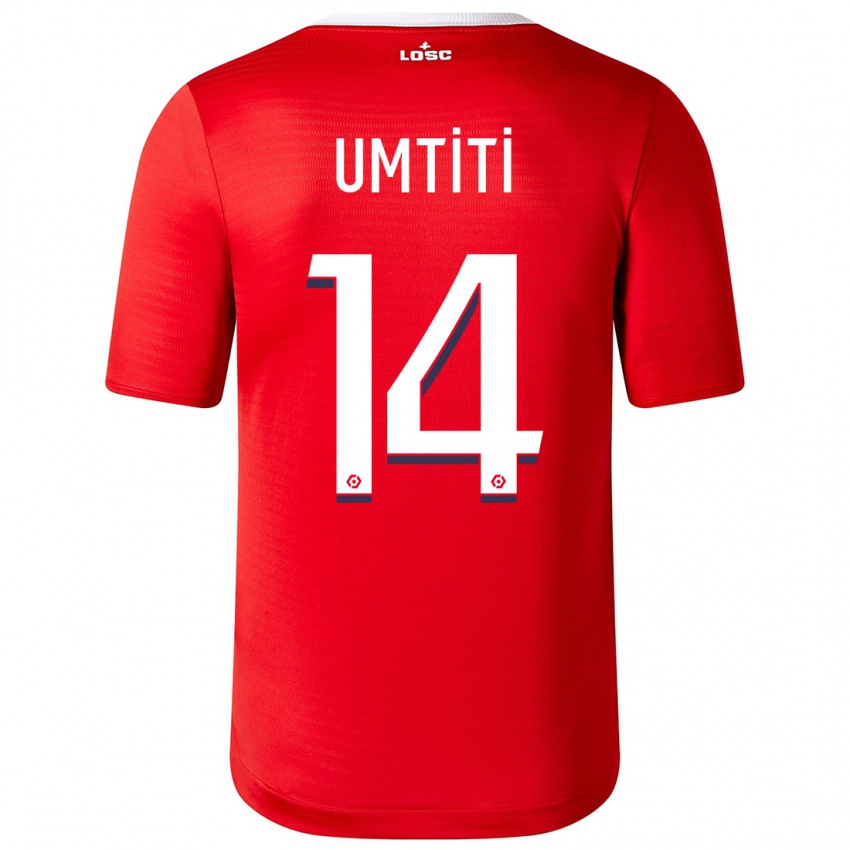 Kinder Samuel Umtiti #14 Rot Heimtrikot Trikot 2023/24 T-Shirt Österreich