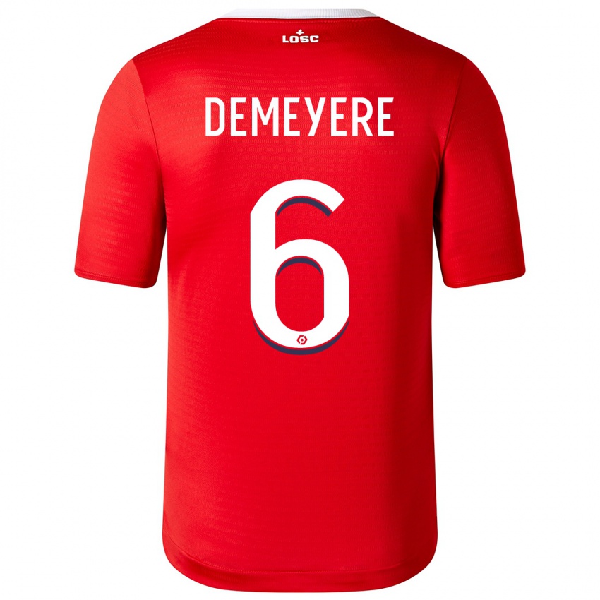 Kinder Silke Demeyere #6 Rot Heimtrikot Trikot 2023/24 T-Shirt Österreich