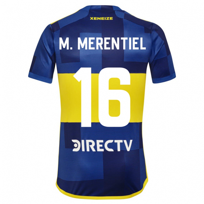 Kinder Miguel Merentiel #16 Dunkelblau Gelb Heimtrikot Trikot 2023/24 T-Shirt Österreich