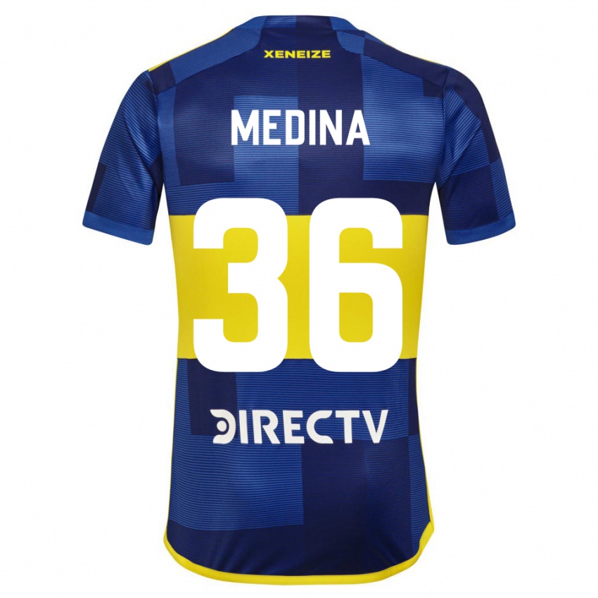 Kinder Cristian Medina #36 Dunkelblau Gelb Heimtrikot Trikot 2023/24 T-Shirt Österreich