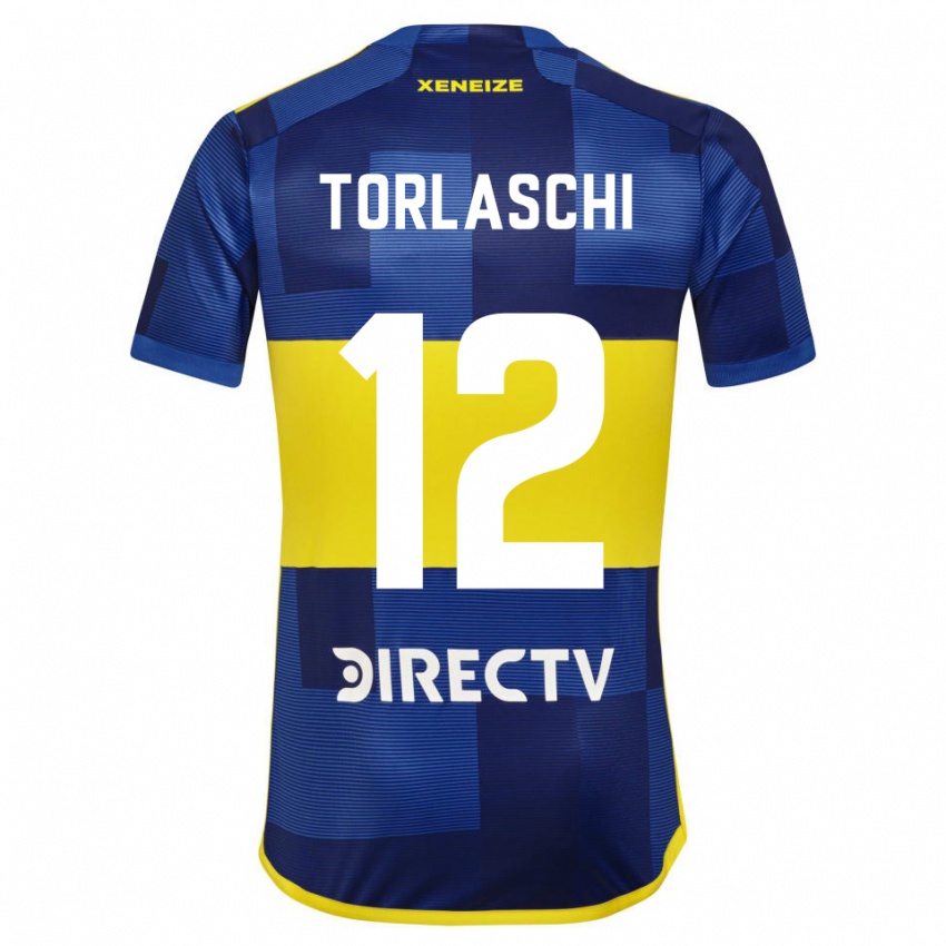 Kinder Lucas Torlaschi #12 Dunkelblau Gelb Heimtrikot Trikot 2023/24 T-Shirt Österreich