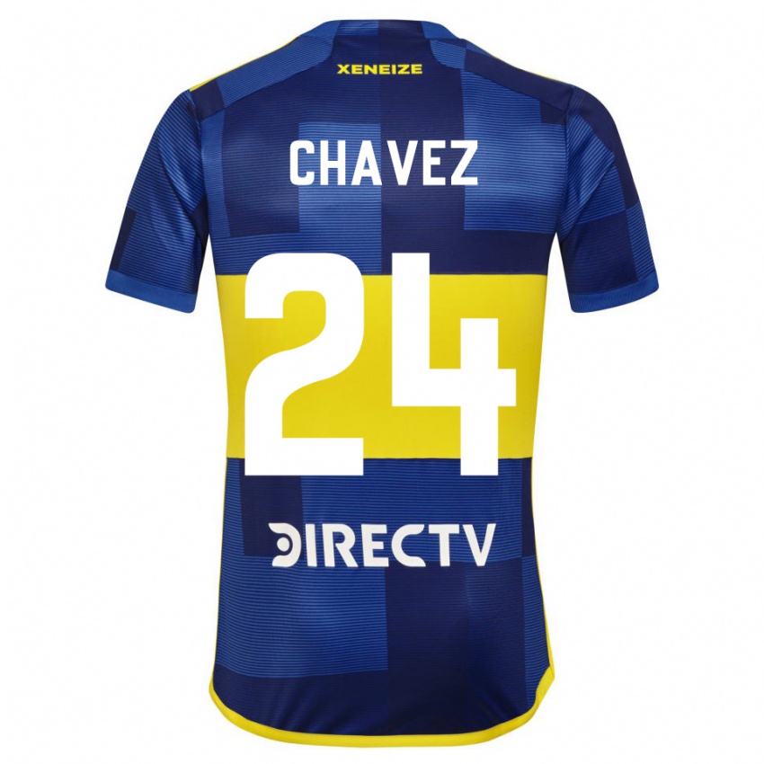Kinder Gabriela Chavez #24 Dunkelblau Gelb Heimtrikot Trikot 2023/24 T-Shirt Österreich