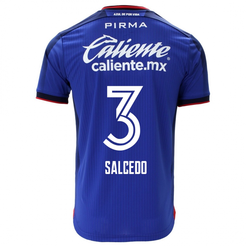 Kinder Carlos Salcedo #3 Blau Heimtrikot Trikot 2023/24 T-Shirt Österreich