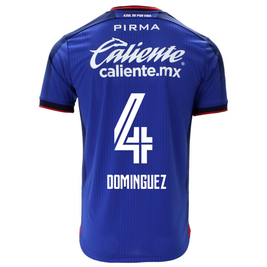 Kinder Julio Cesar Dominguez #4 Blau Heimtrikot Trikot 2023/24 T-Shirt Österreich