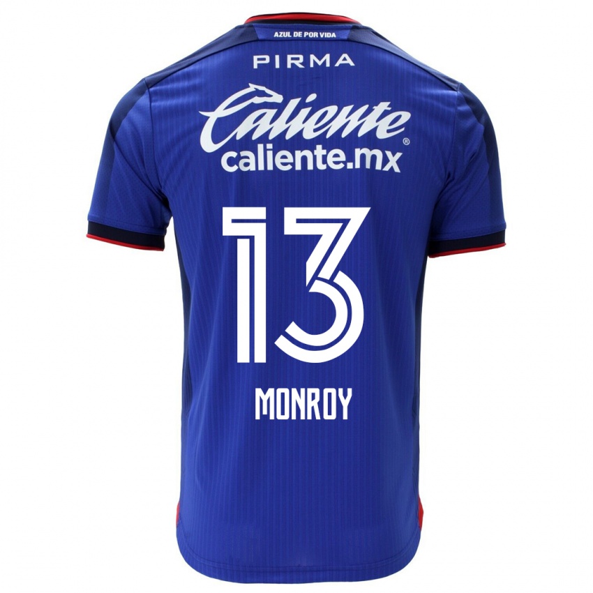 Kinder Daniela Monroy #13 Blau Heimtrikot Trikot 2023/24 T-Shirt Österreich