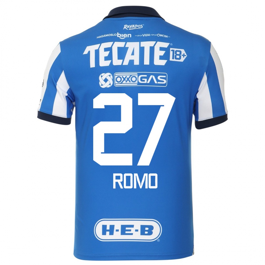 Kinder Luis Romo #27 Blau Weiss Heimtrikot Trikot 2023/24 T-Shirt Österreich