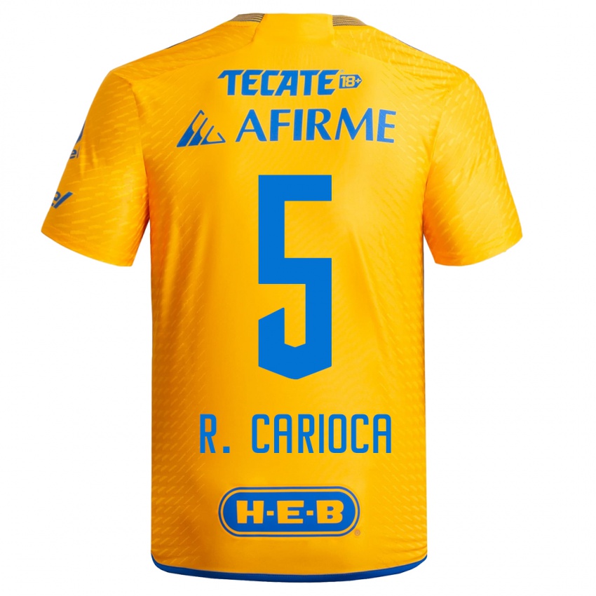 Kinder Rafael Carioca #5 Gelb Heimtrikot Trikot 2023/24 T-Shirt Österreich