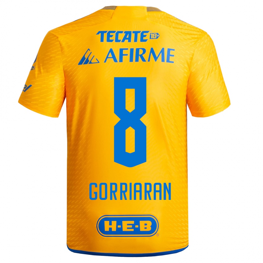 Kinder Fernando Gorriarán #8 Gelb Heimtrikot Trikot 2023/24 T-Shirt Österreich