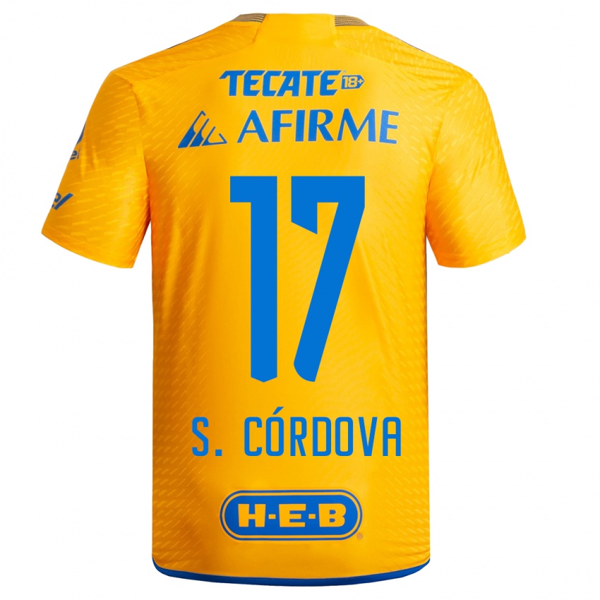 Kinder Sebastian Cordova #17 Gelb Heimtrikot Trikot 2023/24 T-Shirt Österreich