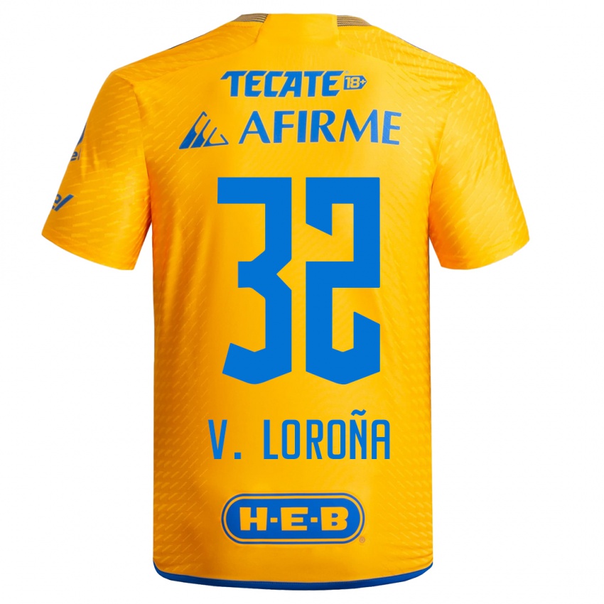 Kinder Vladimir Loroña #32 Gelb Heimtrikot Trikot 2023/24 T-Shirt Österreich