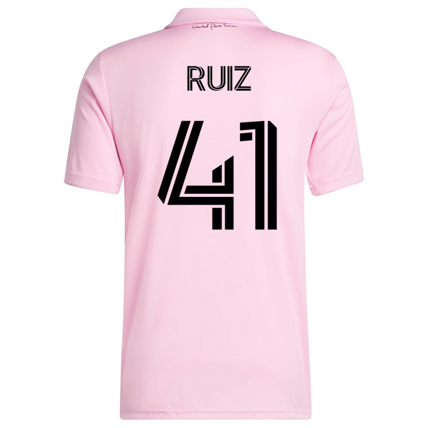 Kinder David Ruíz #41 Rosa Heimtrikot Trikot 2023/24 T-Shirt Österreich