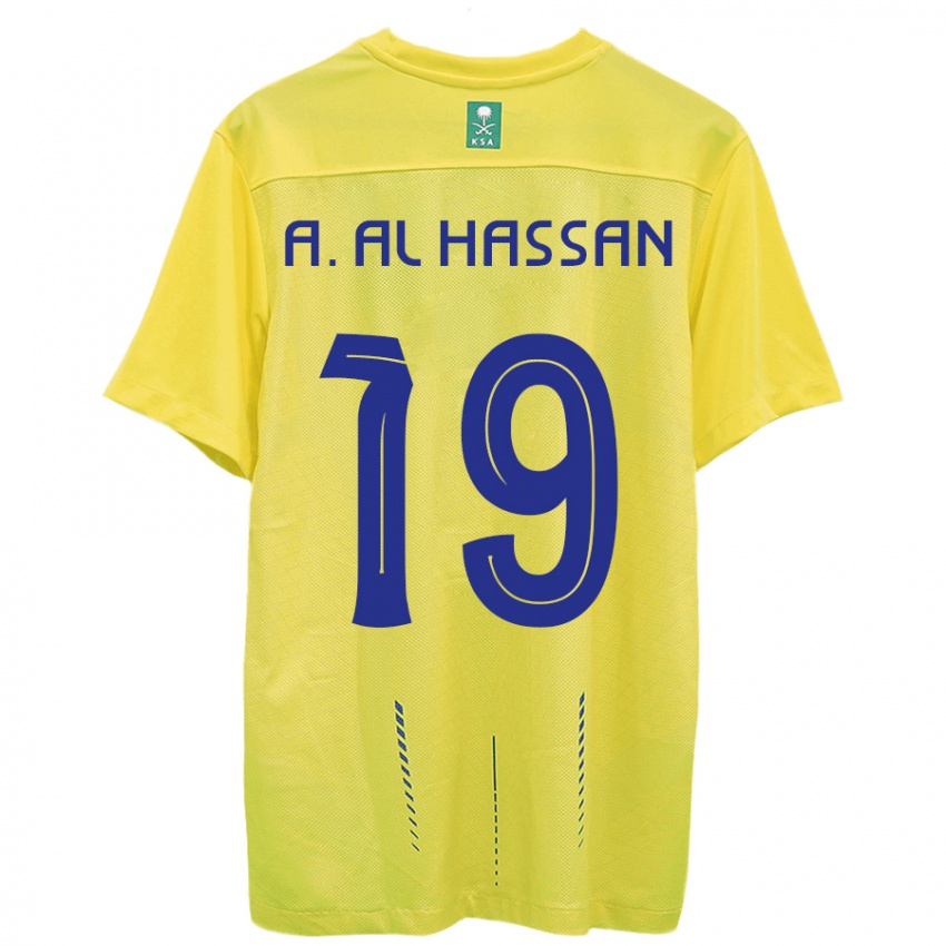 Kinder Ali Al-Hassan #19 Gelb Heimtrikot Trikot 2023/24 T-Shirt Österreich