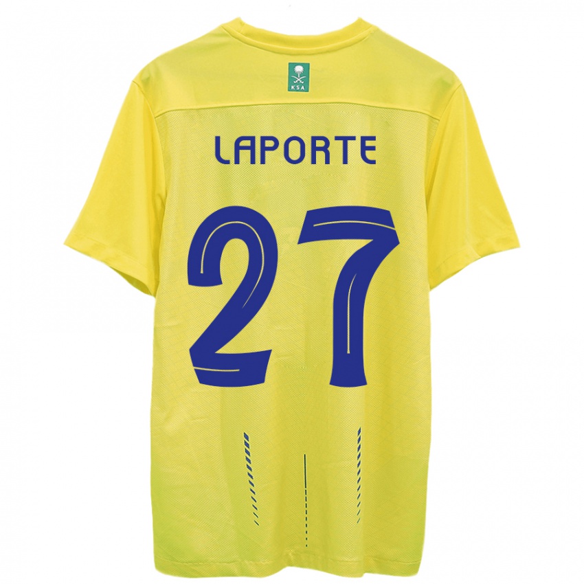 Kinder Aymeric Laporte #27 Gelb Heimtrikot Trikot 2023/24 T-Shirt Österreich