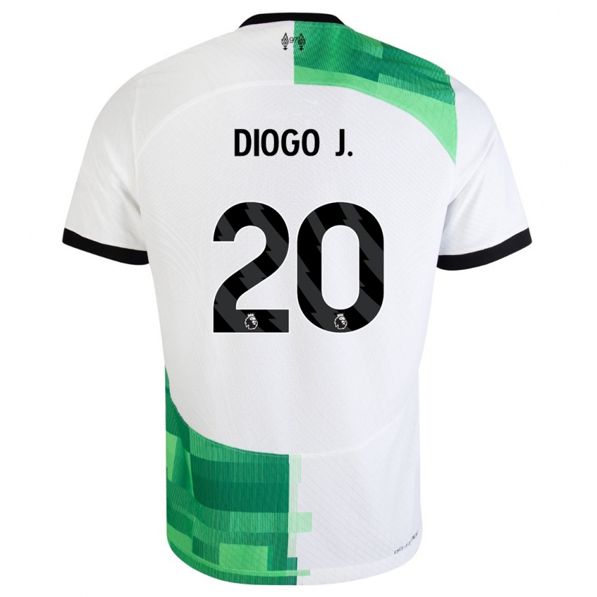 Kinder Diogo Jota #20 Weiß Grün Auswärtstrikot Trikot 2023/24 T-Shirt Österreich