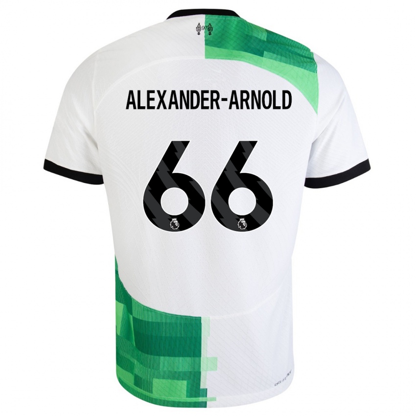 Kinder Trent Alexander-Arnold #66 Weiß Grün Auswärtstrikot Trikot 2023/24 T-Shirt Österreich