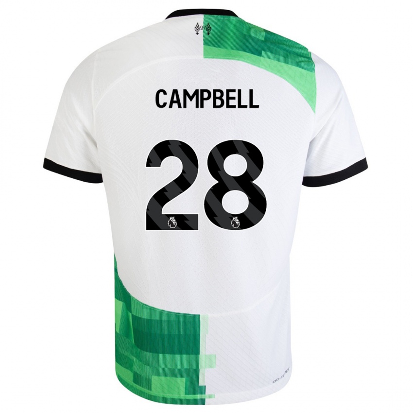 Kinder Megan Campbell #28 Weiß Grün Auswärtstrikot Trikot 2023/24 T-Shirt Österreich