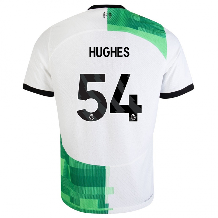 Kinder Liam Hughes #54 Weiß Grün Auswärtstrikot Trikot 2023/24 T-Shirt Österreich
