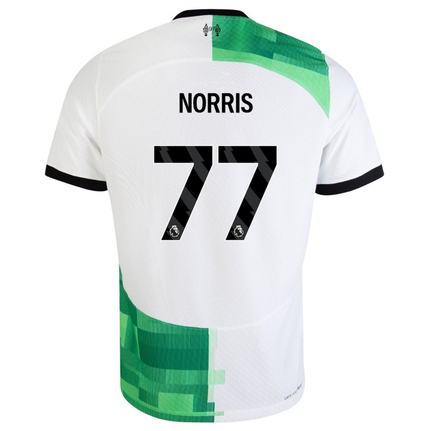 Kinder James Norris #77 Weiß Grün Auswärtstrikot Trikot 2023/24 T-Shirt Österreich