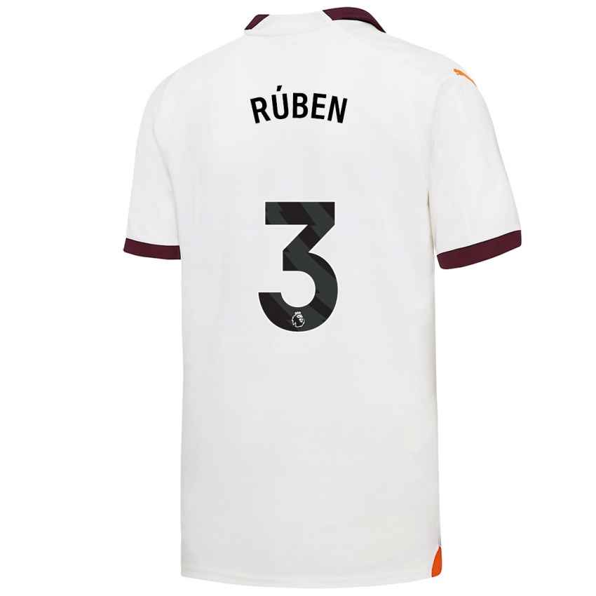 Kinder Ruben Dias #3 Weiß Auswärtstrikot Trikot 2023/24 T-Shirt Österreich