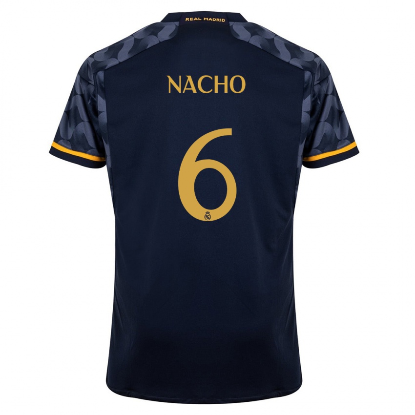 Kinder Nacho Fernandez #6 Dunkelblau Auswärtstrikot Trikot 2023/24 T-Shirt Österreich