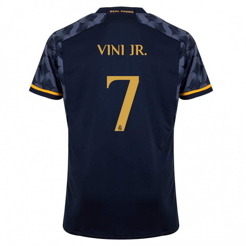 Kinder Vinicius Junior #7 Dunkelblau Auswärtstrikot Trikot 2023/24 T-Shirt Österreich
