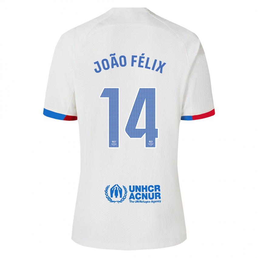 Kinder Joao Felix #14 Weiß Auswärtstrikot Trikot 2023/24 T-Shirt Österreich