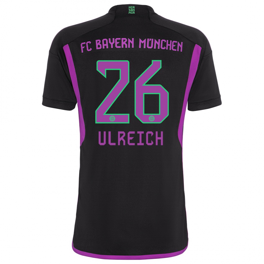 Kinder Sven Ulreich #26 Schwarz Auswärtstrikot Trikot 2023/24 T-Shirt Österreich