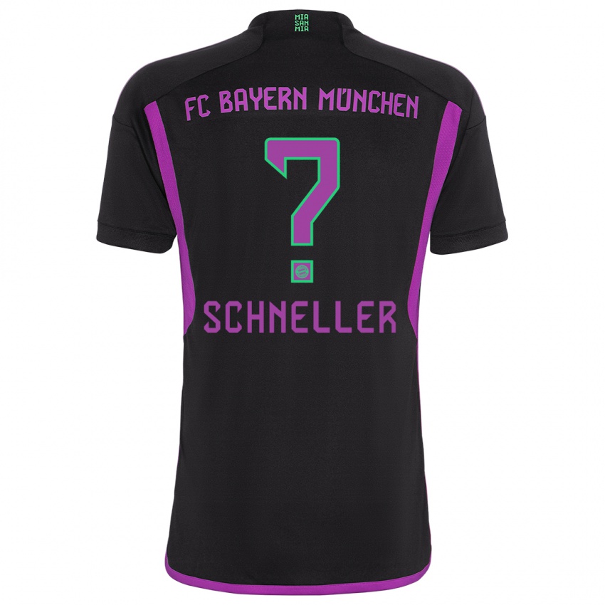 Kinder Lukas Schneller #0 Schwarz Auswärtstrikot Trikot 2023/24 T-Shirt Österreich