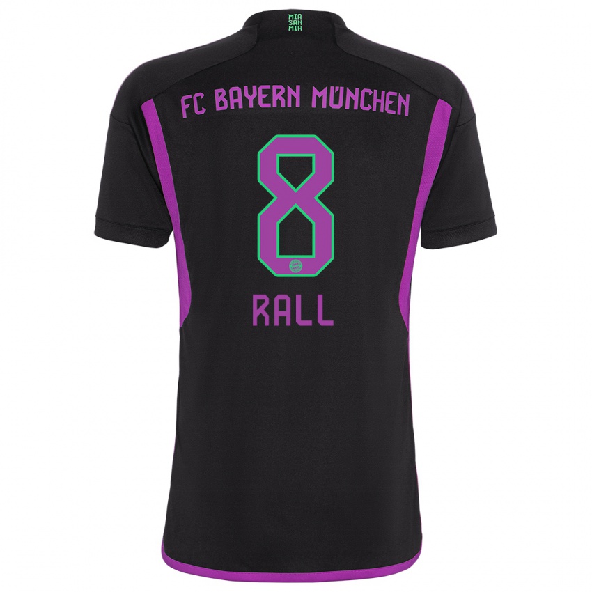 Kinder Maximiliane Rall #8 Schwarz Auswärtstrikot Trikot 2023/24 T-Shirt Österreich