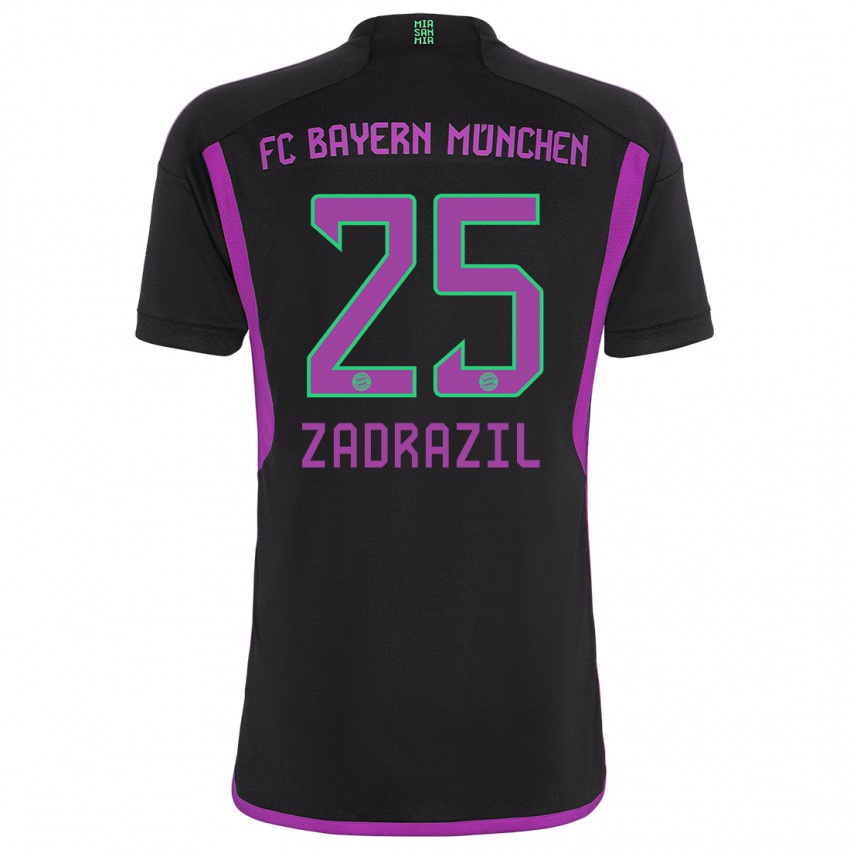 Kinder Sarah Zadrazil #25 Schwarz Auswärtstrikot Trikot 2023/24 T-Shirt Österreich