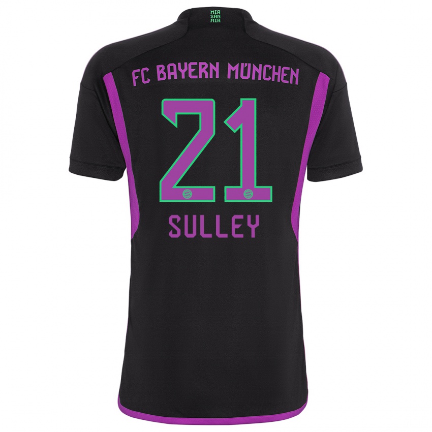 Kinder Williams Baffour Sulley #21 Schwarz Auswärtstrikot Trikot 2023/24 T-Shirt Österreich